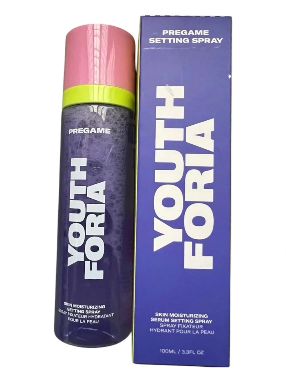 Youth Foria Pregame Setting Spray Skin Moisturizing Serum Spray 100mL NIB